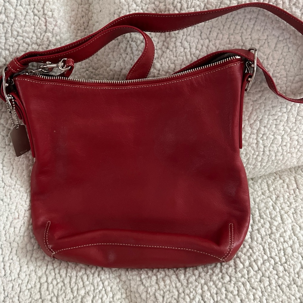 Vintage COACH Dark Red Leather Legacy Shoulder Bag N9K04D-9326